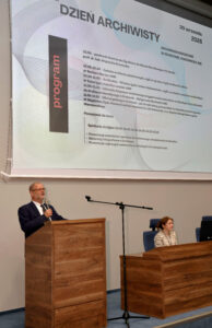 Prof. dr hab. Wojciech Krawczuk, Dyrektor Archiwum Narodowego w Krakowie otwiera Dzień Archiwisty, 30 września 2026.Fot. Wojciech Staszkiewicz